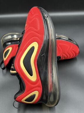 Nike Air Max 720 Red Gold Black Athletic Shoes CU4871-600 Women’s Size 8